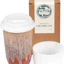 NOVA CERAMICS Travel Coffee Cup Travel Coffee Tumbler  On the Go Coffee Mug  Microwave & Dishwasher Safe Green CoffeeTumbler - Gifts For Women Men Him Her  16oz  Jupiter