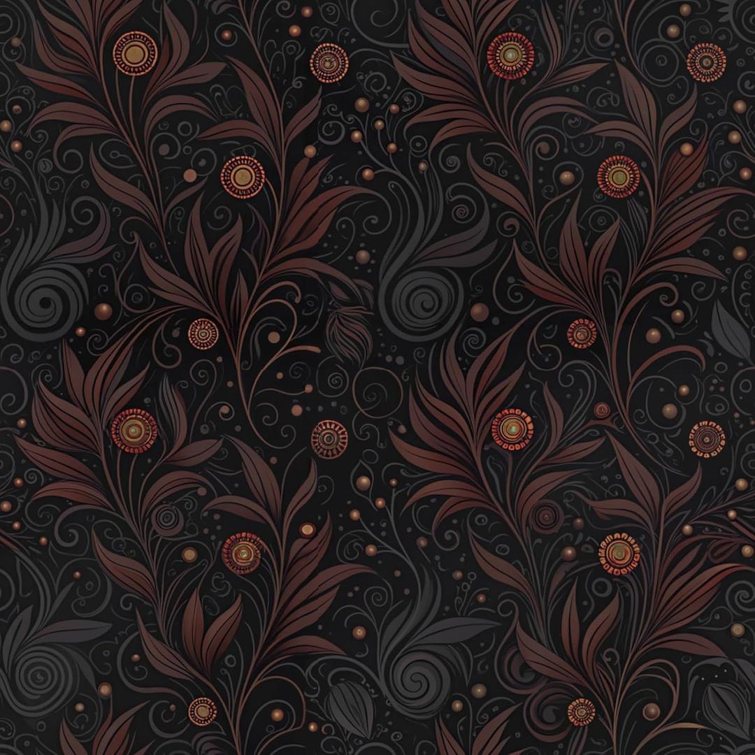 Boho Wallpaper Peel and Stick Dark Wallpaper Removable Vintage Plants Contact Paper Vinyl Textured Wall Paper Boho Waterproof Shelf Paper for Bedroom Bathroom 17.3"x480"