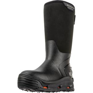 Korkers Men's Neo Arctic Rubber Boots - Inuslated and Waterproof for the Extreme Cold - Includes Interchangeable All Terrain Sole - Size 12/ Black