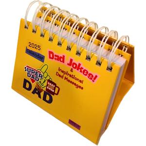 Dad Jokes Calendar 2025 with Inspiratinal Heartfelt Messages for Dad, 365 Days Desk Calendar Great Gift Father, Husband, Funny Emotional Gift