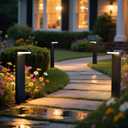 20.5" Solar Pathway Lights - Walkway Solar Lights for Outside - PIR Sensor & Two Lighting Modes - Rechargeable Battery Lasts Up to 55 Hours - 3000K - IP44 Weather Resistant - 4 Pack, 4 Pack Landscape Lights
