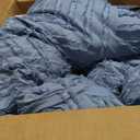 Andency Queen Size Comforter Set 7 Piece Grayish Blue - Bed in a Bag Queen Boho Lightweight Fluffy Tufted Bedding Sets with Comforter, Sheets, Pillowcases & Shams