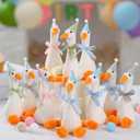 Blueweenly 12 Sets Silly Goose Birthday Decor 1st Adopt a Goose Party Favor Gift 7.1 Inch Stuffed Animal with Mini Party Hat and Ribbon for Christmas Birthday Gift(Cute,Colorful)