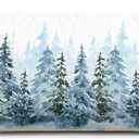 Winter Forest Body Pillow Cover 20x54,Christmas Body Pillow Case,Christmas Pillowcase,Winter Pillows Covers,Winter Gifts for Women,Watercolour Xmas Tree Forest Green Long Pillow Case (Color06)