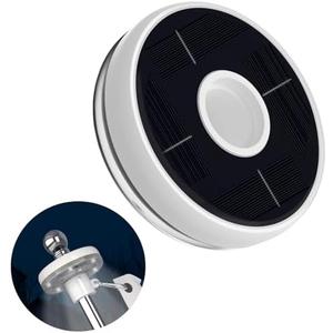 ZMTECH 1PC Solar Light for Flag Pole, Waterproof Outdoor Lighting for 5-10FT Flagpoles, Auto On/Off with Solar Charging, Fits 1in Diameter Poles (White)