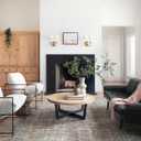 Loloi Chris Loves Julia Jules Collection JUL-05 Lagoon/Brick 5'-0'' x 7'-6'', .13" Pile Height, Area Rug