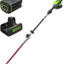 Greenworks 82V 24" Brushless Cordless Fixed Mid Pole Hedge Trimmer, 2.5Ah Battery and Dual Port Rapid Charger (Great for Landscapers and Professionals)