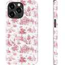 Goodon for iPhone 15 Pro Max Case - Wireless Charging - Dual-Layer Hard Shell & Silicone Cover - Protective Phone Case with Cute Wildflower Designs for Women - Vintage Floral Motif