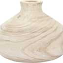 Creative Co-Op Small Paulownia Wood Vase (Each one Will Vary)