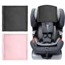 Silk Head Carseat Cover for Baby: Sprouterie Satin Car Seat Head Cover for Babies Headrest Protector for Girls Infant Sleeping Hair Protection 2pcs Pink and Black