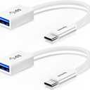 Syntech USB Type C to USB Adapter, Aluminum Alloy, Male to Female, 5 Gbps Transfer Speed, Compatible with iPhone, MacBook, iPad, Pixelbook, Dell, Surface, Lenovo, Samsung Galaxy (White)