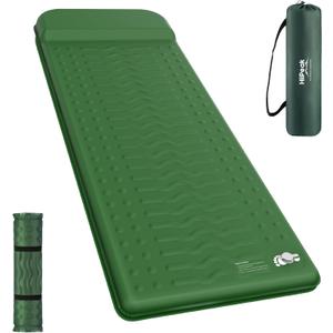 HiiPeak Memory Sleeping Pad, Compact Thick Foam Sleeping Mats with Pillow, 9.5 R-Value Insulated Camping Mattress Pad, Easy Inflate & Deflate, Inflatable Sleep Mat for Backpacking Hiking Car Tent