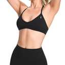 JOYSPELS Halter Sports Bras for Women Open Back Workout Bras Padded Yoga Bra Gym Tops, Medium