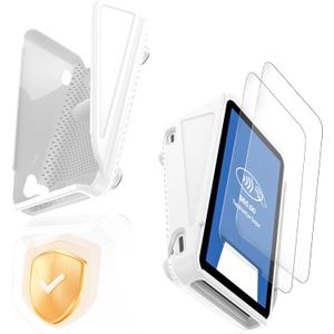 2PC Square Terminal Screen Protector and Protective CaseModel:Square Terminal,Tempered Glass [Scratch-Resistant] [Touch Sensitive] [Easy Install] 9H Hardness Screen Protector for Square Terminal