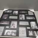 J.M.Deco Collage Picture Frames for Wall 16 Opening, Large Photo Frame Collage Wall Hanging for 4x6 Photo, Reunion Friends Family Memory, Christmas Gift - Black