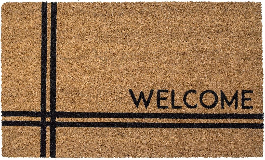 entryways Crisscross Welcome Doormat, 18"x30"