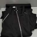 PRETTYGARDEN Womens 2 Piece Outfits Sweatsuits 2026 Fall Full Zip Sweatshirts Workout Pants Matching Lounge Sets Tracksuits (Medium, Black)