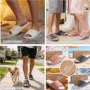 Chantomoo Womens Slippers Comfort Memory Foam House Open Toe Slippers for Indoor Bedroom Outdoor Gift