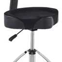 ATQIK Drum Throne with Backrest Heavy Duty Drum Stool with Back Rest Motorcycle Style Drum Throne Height Adjustable Hydraulic Drum Seat Portable 360° Rotation Drum Chair for Adult Drummers/Yellow