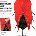 3 x ZOBER Upright Christmas Tree Storage Bag With Drawstring Hem- Fits 7.5 Ft Trees - Oxford Waterproof Fabric Christmas Tree Bag For Storage Box For Xmas - Strong, Durable Straps & Handles - Red