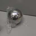 Cubicle Mirror to See Behind You, 6 Inch Convex Mirror Stainless Steel Ball with Clear Acrylic Holder, Cubicle Reflector & Desktop Rearview for Office Desk Home Dcor, Silver