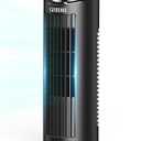 Tower Fan for Bedroom (2025 New), 3 Speeds, 4 Mode (AI, Normal, Natural, Sleep), Quiet Safe Bladeless with Portable Desk Fan with 80 Oscillation, Space-Saving, 13" Table Fan for Home (Black)