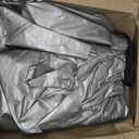Metal Carport Zipper Door Replacement Fits 20'x16' 20'x20' 20'x25' 20'x26'Heavy Duty 220g PE Tarp, Waterproof UV Resistant Roll-Up Cover with Bungees, Gray (No Frame)
