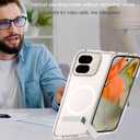 Hiooloon Magnetic for Pixel 10 Pro Fold Case Clear, Compatible with Pixelsnap & MagSafe, Built-in 2-Way Kickstand [Horizontal & Vertical Stand] Magnetic Slim Fit Anti-Slip Rugged Bumper Cover (Clear)