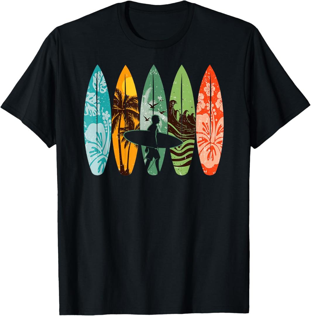 Surfboarder Hawaii Wave Surfing Surfboard Lover Beach Surfer T-Shirt, Size: 2X