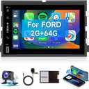 2+64G Android 13 Car Radio Stereo for Ford F150/F250/F350 2004-2014, 7 inch 1080P Touch Screen Car Stereo with Wireless CarPlay Andriod Auto, Bluetooth, GPS, HiFi, SWC, WiFi, HD Backup Camera