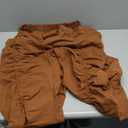 SHEIN Tween Girl Elastic Waist Pleated Pants
 (XX-Large, Chestnut Brown)