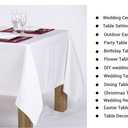 AK TRADING CO. 60 x 126-Inch Rectangular Polyester Tablecloth - Made in USA - Wrinkle-Resistant, Flame Retardant, Durable Party Table Cover, Banquet Tablecloth, Wedding Table Cover - Plum