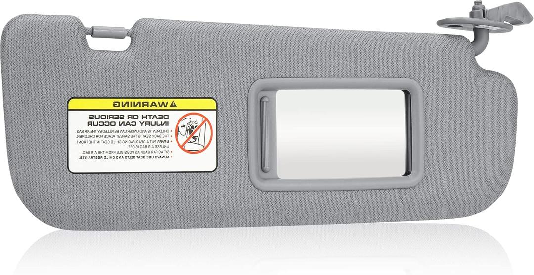 Gray Passenger Right Side Sun Visor Replacement Compatible with Hyundai Elantra 2011 2012 2013 2014 2015 (Not Fit for GT) Replace 852203X000TX