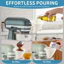 Flour Funnel Compatible with Kitchen Aid Mixer, Stand Mixer Attachment, Easy Pour Mess Free Attachment, Easy to Clean, Flour Funnel Accessories for Pouring Sugar, Flavoring, Eggs and Water