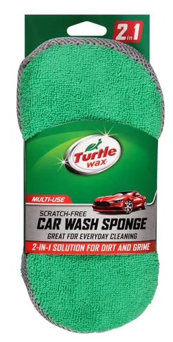 Turtle Wax Car Wash Sponge, Scratch-Free, Multi-Use, 2 in 1