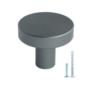 10 Pack Grey Cabinet Knobs Dresser Knobs, Solid Kitchen Cabinet Knobs Drawer Knobs, Metal Grey Knob for Cabinets and Drawers