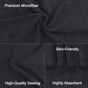 Orighty Black Salon Towel, Pack of 12 (Not Bleach Proof, 16 x 29 Inches) Super Soft and Absorbent Microfiber Hair Salon Towels for Salon, Hand, Gym, Bath, Spa and Home Hair Care