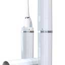 Long Ventilated Electric Toothbrush Travel Case, Portable Holder, Fits Most Standard Straight Electric Toothbrushes (White)
