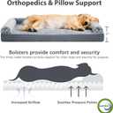 BFPETHOME Dog Beds for Large Dogs, Orthopedic Dog Bed for Medium Large Dogs,Big Waterproof Couch Pet Bed with Removable Washable Cover