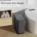 Bathroom Trash Can with Lid 13 Liter/ 3.5 Gallon Dark Gray Trash Can with Pop-Up Lid Bedroom Trash Can Small Garbage Can with 150 Counts Trash Bags for Small Bathroom Bedroom Office