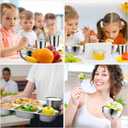 Potchen 20 Pcs Stainless Steel Plates Bowls Cups Spoons Forks 304 Stainless Steel Dinnerware Set Divided Plates Dinner Tray for Home Kitchen Restaurant