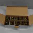 Mini Lantern with Flickering LED Candles Set of 10, Hewory Gold Vintage Decorative Hanging Candle Lanterns for Halloween, Christmas, Wedding Decorations, Party, Table Centerpiece, Battery Included