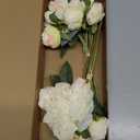 White Artificial Peonies 2 Bouquets Silk Flowers 14Heads Vintage White Fake Flowers Faux Peony Flowers for Flower Arrangements Artificial Centerpiece Home Table Dining Room Decor (Ivory White)