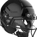 Schutt F7 AiR Elite Varsity Football Helmet (Virginia Tech 5-Star Helmet) | Lightweight, Protective Football Helmet for High School Football and Older, Titanium Facemask and Oakley Visor Included, Molded Gloss Black/F7X ROPO SW II Facemask, Medium