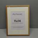 puthiac 11x14 Oak Wood Picture Frame - Minimalist 11x14 Poster Frame, 11"x14" Frame Wood, Natural Solid Wooden Picture Frames for Wall Art Photo and Prints(1 Pack, Beige)