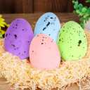 100 Pcs Foam Easter Egg Decoration 3-4 cm DIY Fake Eggs Artificial Foam Bird Eggs Garden Bird Nest Decor Easter Party Decorations Home Decor