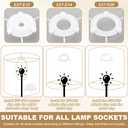 Lampshades Set of 2, Natural Linen Drum Lampshades, 10.24" Top x 10.24" Bottom x 7.48" High, Lamp Shades Replacement for Table and Floor Lamps, Easy Assembly Required(COLOR: Beige)