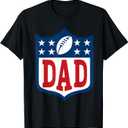 Dad American Football Happy Birthday Family Matching Retro T-Shirt