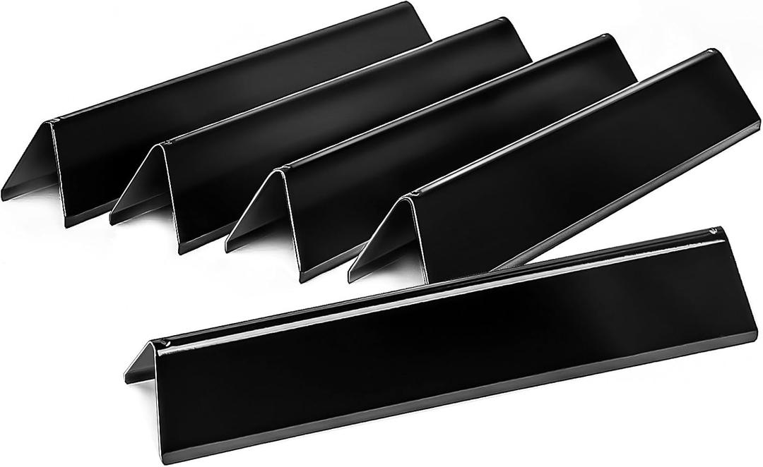 Uniflasy 7636 Flavorizer Bars for Weber Spirit 300 and Spirit II 300 Front Control Grills, 15.3 x 2.6 x 2.5 in Porcelain-Enameled Steel Heat Plates for E310 E320 E330 S310 S320 S330, 5-Pack