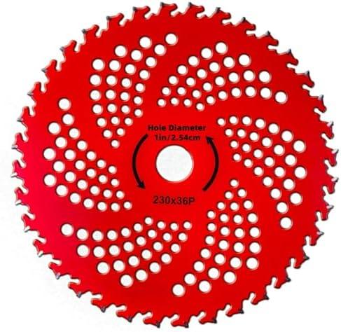 2-Pack 9" 36 Teeth Carbide Tipped Brush Cutter Blades - Heavy Duty Steel for Lawn Mower, Trimmer & Garden Tools